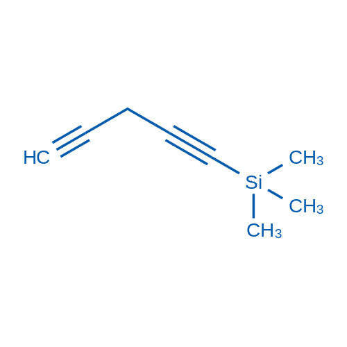1-三甲基硅烷基-1,4-戊二炔 分子结构式