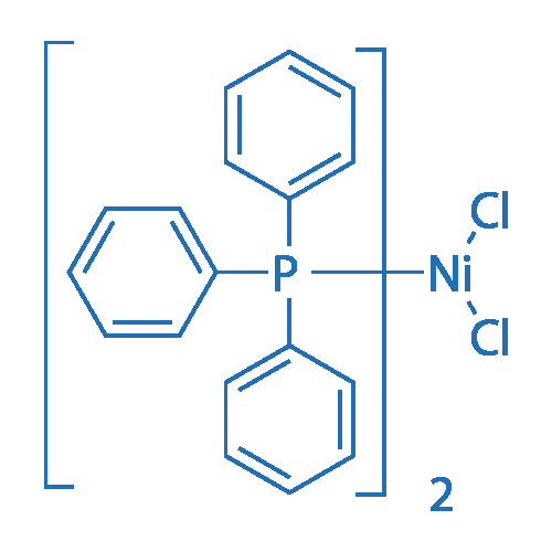 双(三苯基膦)二氯化镍 分子结构式