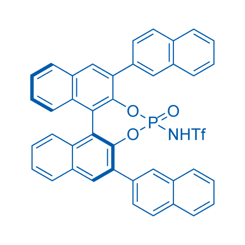 N-((11BS)-2,6-二(萘-2-基)-4-氧化二萘并[2,1-d:1',2'-f][1,3,2]二氧杂磷杂环庚-4-基)-1,1,1-三氟甲磺酰胺 分子结构式