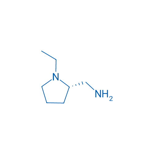 (S)-2-(氨甲基)-1-乙基吡咯烷 分子结构式