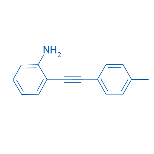 2-(对甲苯基炔基)苯胺 分子结构式
