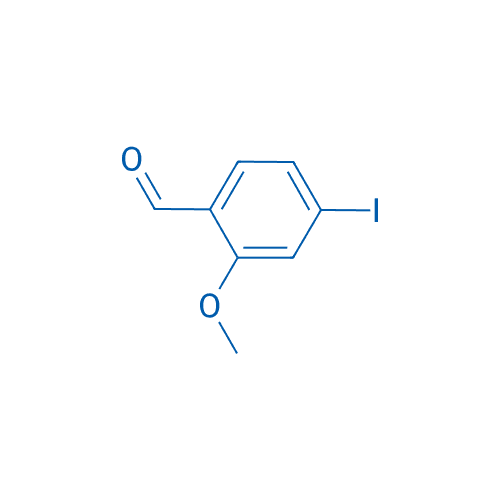 4-碘-2-甲氧基苯甲醛 分子结构式