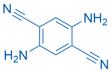 2,5-二氨基对苯二腈 分子结构式