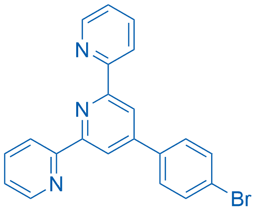 4'-(4-溴苯基)2,2’:6',2”-三联吡啶 分子结构式