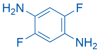 1,4-二氨基-2,5-二氟苯 分子结构式