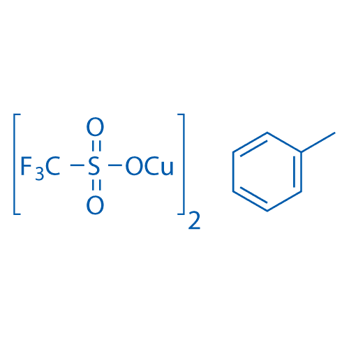 三氟甲烷磺酸亚铜(I)半甲苯络合物 分子结构式