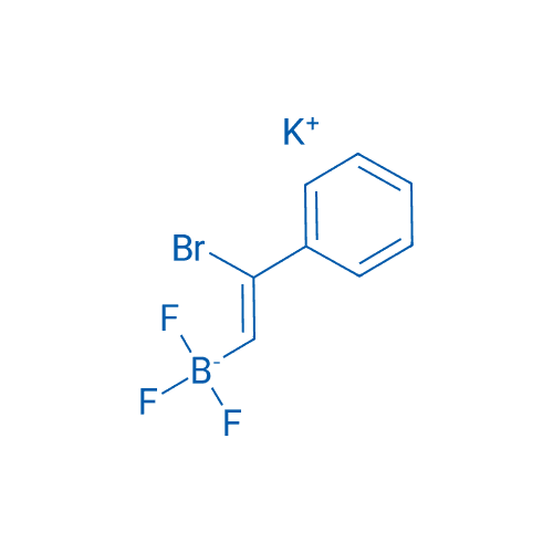 (2-溴-2-苯基乙烯基)三氟硼酸钾 分子结构式