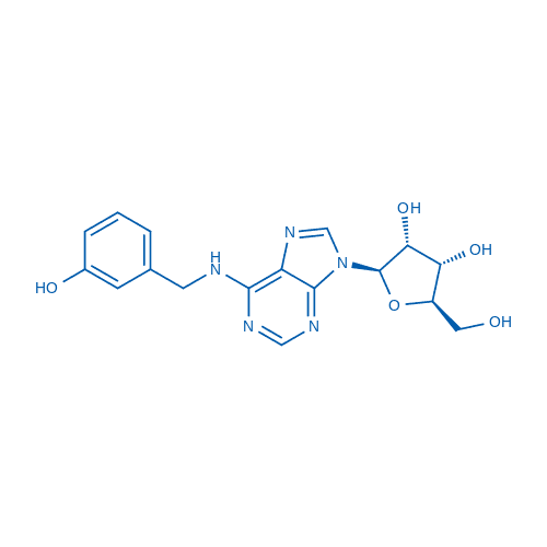 N-(3-羟基苄基)腺苷 分子结构式
