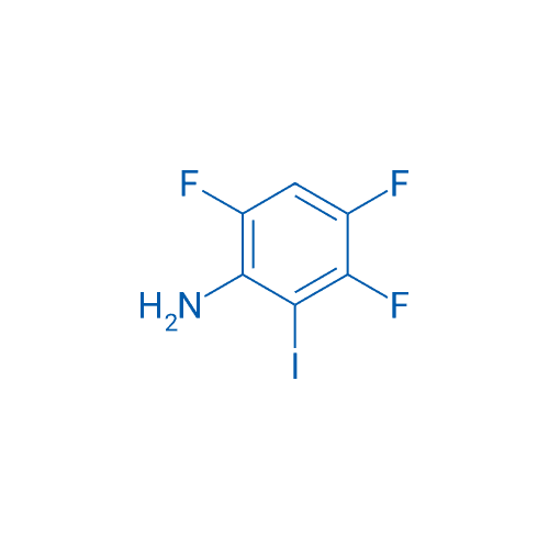 3,4,6-三氟-2-碘苯胺 分子结构式