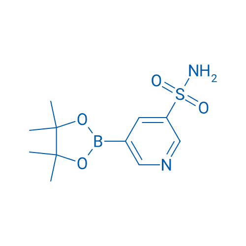 5-(4,4,5,5-四甲基-1,3,2-二氧杂硼杂环戊烷-2-基)吡啶-3-磺酰胺 分子结构式