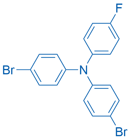 N,N-双(4-溴苯基)-4-氟苯胺 分子结构式
