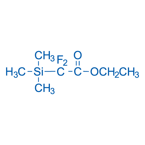 2,2-二氟-2-(三甲基硅基)乙酸乙酯 分子结构式