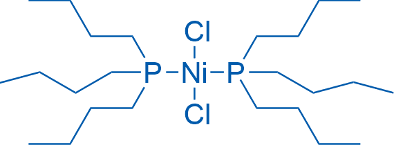 二氯双(三丁基膦)镍(II) 分子结构式