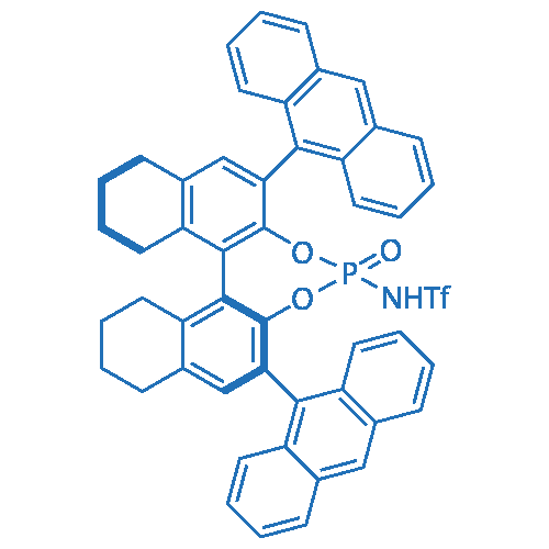 (11bS)-N-(2,6-二(蒽-9-基)-4-氧化-8,9,10,11,12,13,14,15-八氢二萘并[2,1-d:1',2'-f][1,3,2]二氧杂磷杂环庚-4-基)-1,1,1-三氟甲磺酰胺 分子结构式