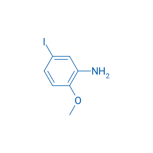 5-碘-2-甲氧基苯胺 分子结构式