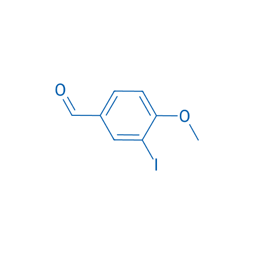3-碘-4-甲氧基苯甲醛 分子结构式