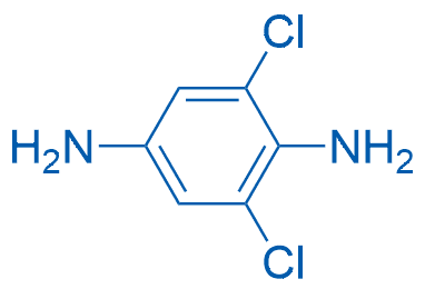 2,6-二氯-1,4-苯二胺 分子结构式