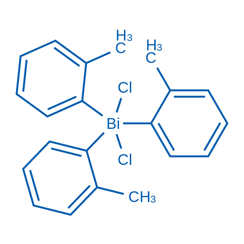 三邻甲苯基二氯化铋 分子结构式