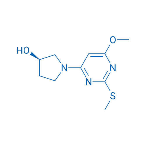 (R)-1-(6-甲氧基-2-(甲硫基)嘧啶-4-基)吡咯烷-3-醇 分子结构式