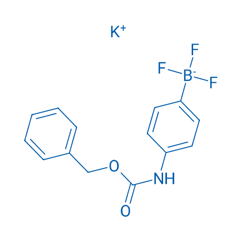 (4-cbz-氨基苯基)三氟硼酸钾 分子结构式