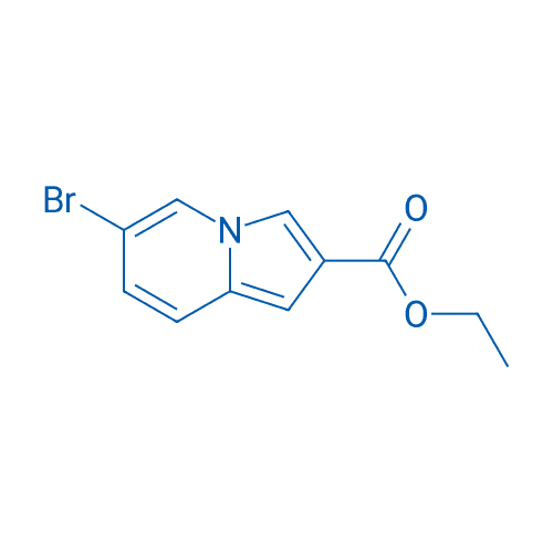 6-溴-2-吲嗪羧酸乙酯 分子结构式