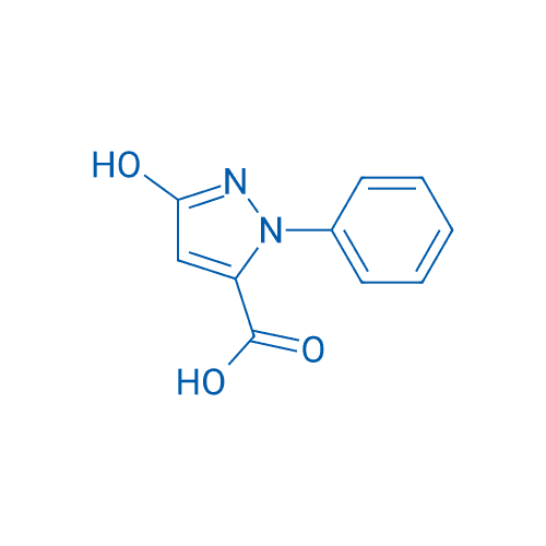 3-羟基-1-苯基-1H-吡唑-5-羧酸 分子结构式