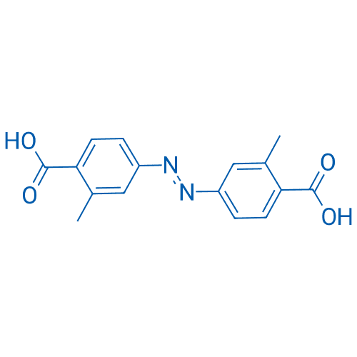 (E)-4,4'-(偶氮-1,2-二基)双(2-甲基苯甲酸) 分子结构式