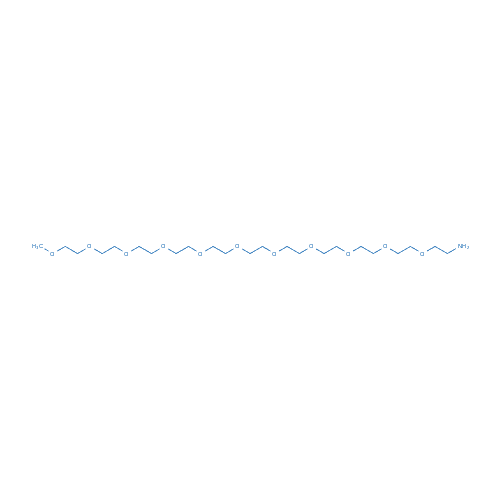2,5,8,11,14,17,20,23,26,29,32-十一氧杂三十四烷-34-胺 分子结构式