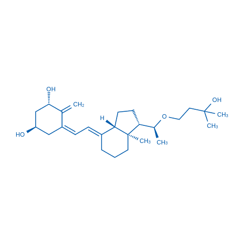 (1R,3S,Z)-5-((E)-2-((1S,3aS,7aS)-1-((S)-1-(3-羟基-3-甲基丁氧基)乙基)-7a-甲基六氢-1H-茚-4(2H)-亚基)亚乙基)-4-亚甲基环己烷-1,3-二醇 分子结构式