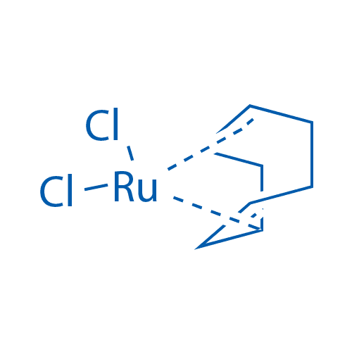 (1,5-环辛二烯)二氯化钌(II) 分子结构式