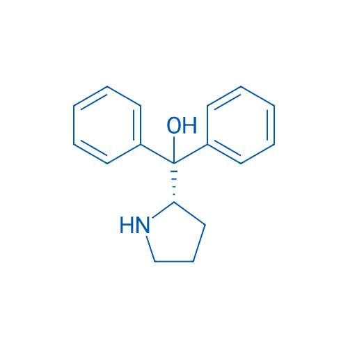 (S)-2-(二苯基羟甲基)吡咯烷 分子结构式