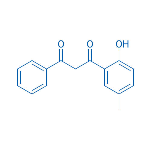 1-(2-羟基-5-甲基)-3-苯基-1,3-丙烷二酮 分子结构式