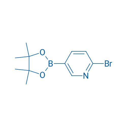 2-溴-5-(4,4,5,5-四甲基-1,3,2-二氧杂环戊硼烷-2-基)吡啶 分子结构式