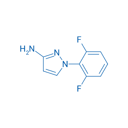 1-(2,6-二氟苯基)-1H-吡唑-3-胺 分子结构式
