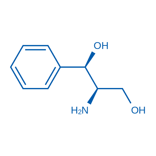 (1R,2R)-2-氨基-1-苯基-1,3-丙二醇 分子结构式