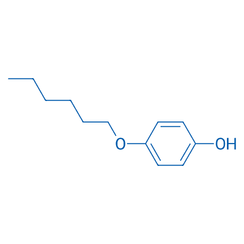4-己氧基苯酚 分子结构式