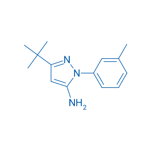 3-(叔丁基)-1-(间甲苯基)-1H-吡唑-5-胺 分子结构式