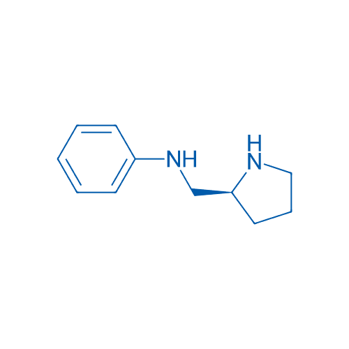 (s)-(+)-2-(苯胺甲基)吡咯烷 分子结构式