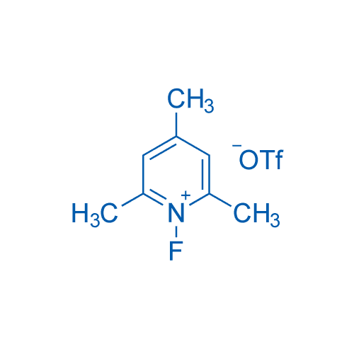 1-氟-2,4,6-三甲基吡啶三氟甲磺酸盐 分子结构式