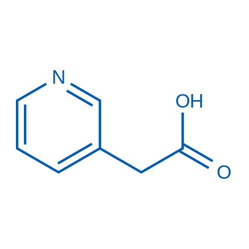 3-吡啶乙酸 分子结构式