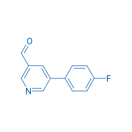 5-(4-氟苯基)-3-吡啶甲醛 分子结构式