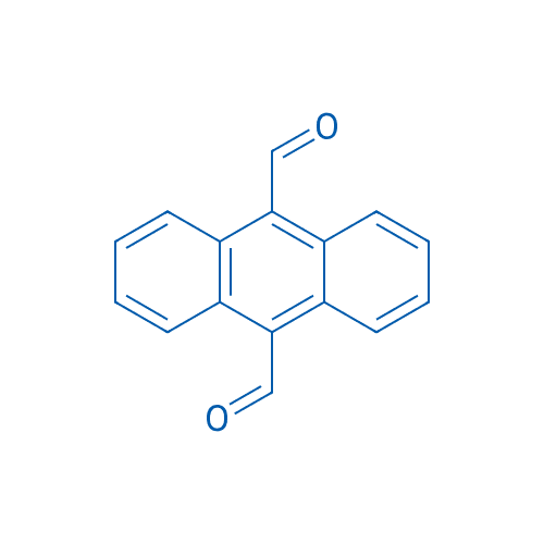 9,10-蒽二羧醛 分子结构式