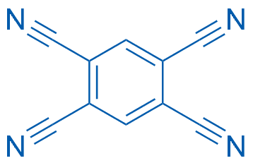 苯-1,2,4,5-四甲腈 分子结构式