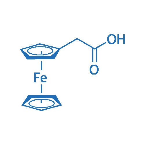 二茂铁乙酸 分子结构式