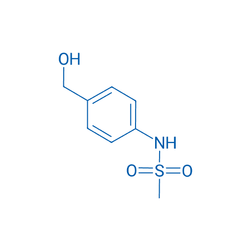 N-(4-(羟甲基)苯基)甲磺酰胺 分子结构式