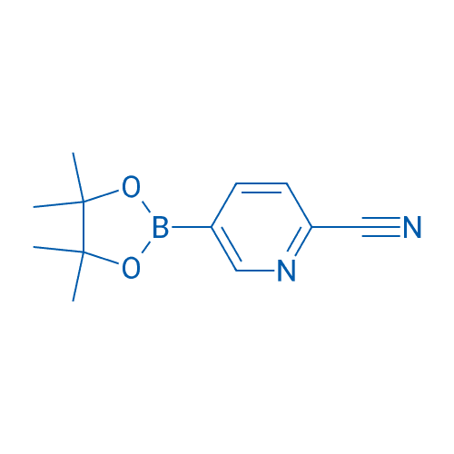 2-氰基吡啶-5-硼酸频那酯 分子结构式