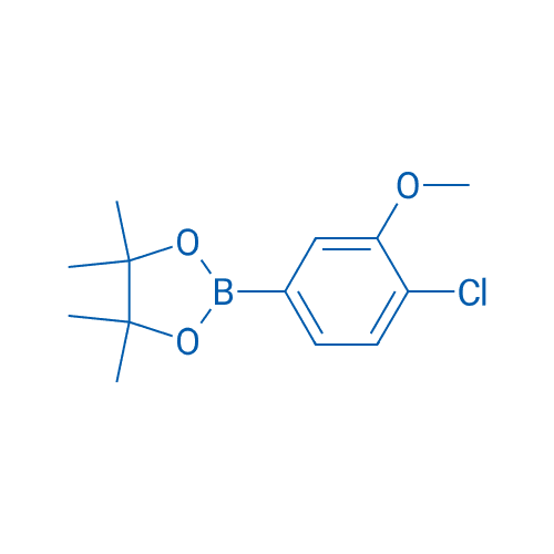 4-氯-3-甲氧基苯硼酸 分子结构式