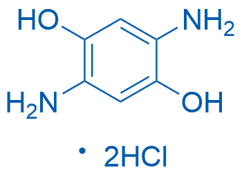 2,5-二氨基苯-1,4-二酚二盐酸盐 分子结构式