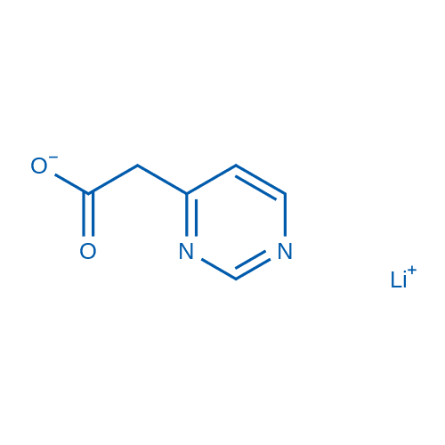 2-(嘧啶-4-基)乙酸锂 分子结构式